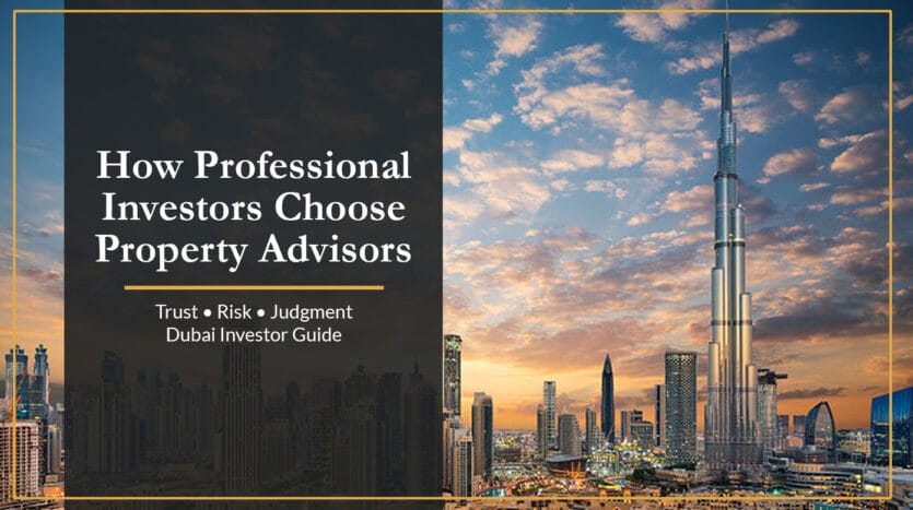 Discover how professional investors choose property advisors in Dubai. Learn the real criteria experienced investors use to evaluate expertise, risk management, and long-term alignment.